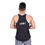 Army Print Black Sando - back