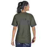 Indian Army Print Half Sleeve Green Color T-Shirt For Girl's