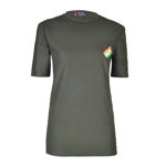 Indian Army Print Half Sleeve Green Color T-Shirt For Girl's