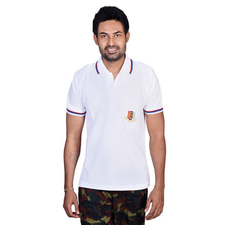 White NCC Collar T-shirt - front