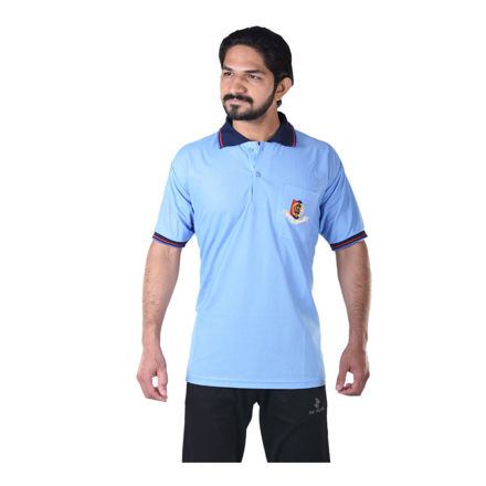 Light Blue & Dark Blue Collar NCC T-shirt - front