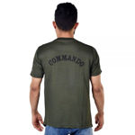 Indian Flag And Commando Print Half Sleeve T-shirt - back