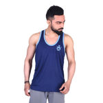 Dark Blue Army Print Sando - front