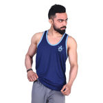 Dark Blue Army Print Sando