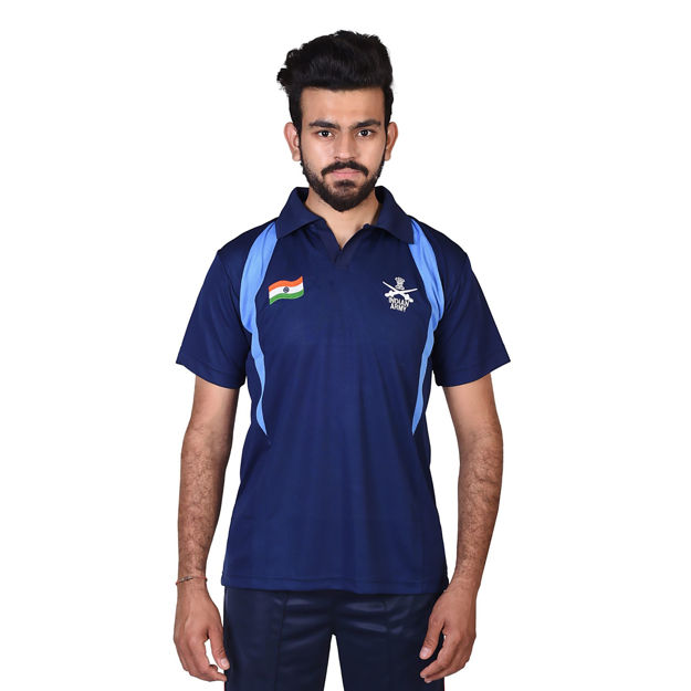 Indian Army Half Sleeve Navy Blue T-Shirt