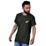 Indian Flag And Commando Print Half Sleeve T-shirt