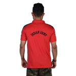 Indian Army Red Color Polo T-shirt - back