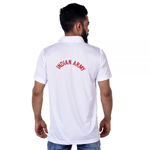 Indian Army Print White Half Sleeve T-shirt - back