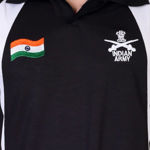 Picture of Army Print Black White T-shirt With Indian Flag