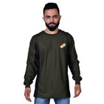 Indian Flag And Commando Print Full Sleeve T-shirt - front