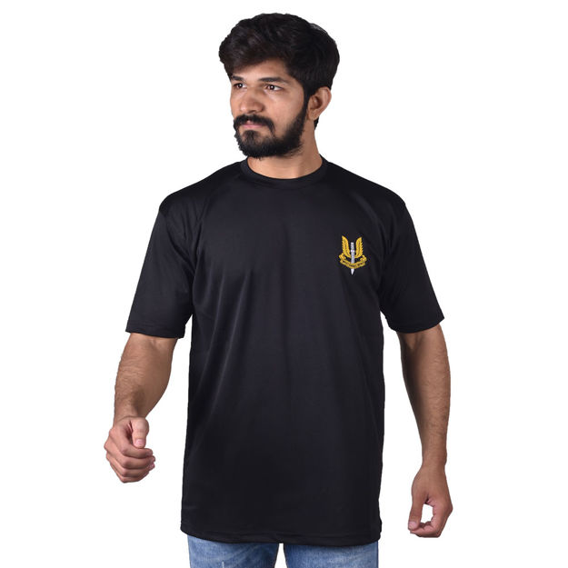 Special Forces Black color T-shirt - front