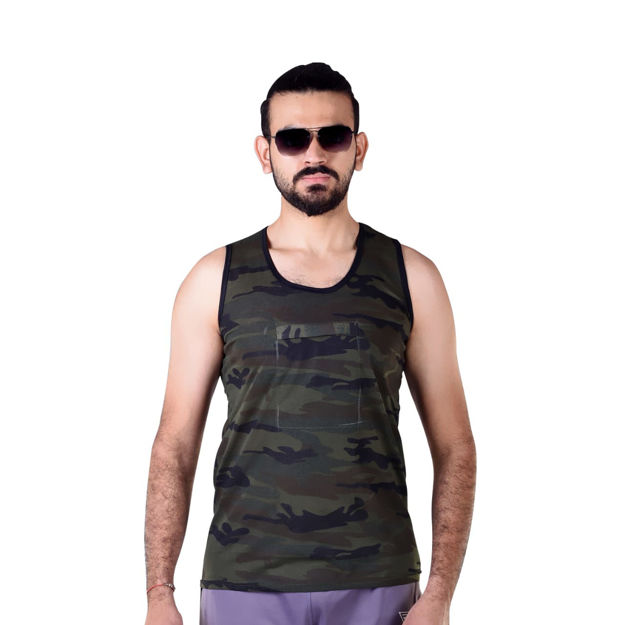 Camouflage Print Vest - front