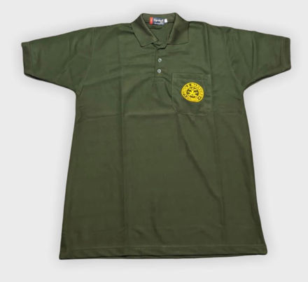 Commando Print Hull Sleeve Polo T-shirt - front