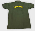 Commando Print Hull Sleeve Polo T-shirt - back