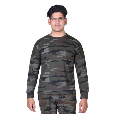 Camo Print Full Sleeve T-shirt - front