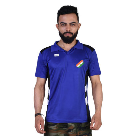 Blue Color Indian Army T-Shirt - front