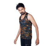 Dark Cobra Print Cotton Camouflage Vest