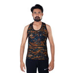 Dark Cobra Print Cotton Camouflage Vest - front