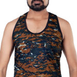 Dark Cobra Print Cotton Camouflage Vest