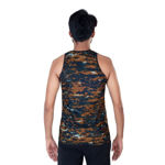 Dark Cobra Print Cotton Camouflage Vest - back