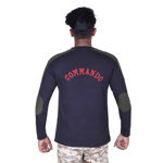 Round Neck Commando Black T-Shirt - back