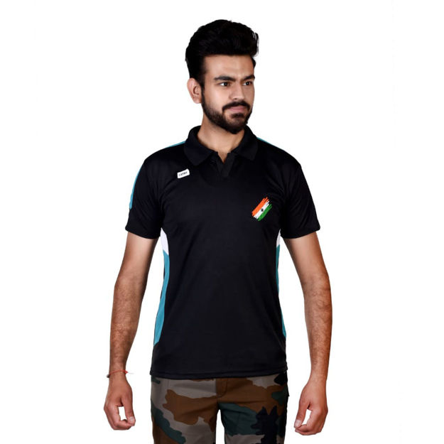 Indian Army Flag T-Shirt With Half Sleeve - front