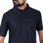 Black Color Plain Collar T-Shirt