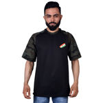 Yodha Print Commando Black T-shirt - front