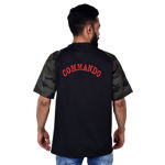 Yodha Print Commando Black T-shirt - back