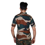 Round Neck Collar Camo Print T-shirt - back