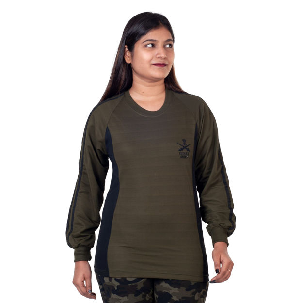 Indian Army T-Shirts With Full Sleeve For Girl's