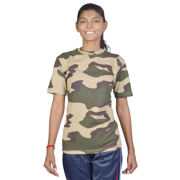 Girl's T-shirt Half Sleeve Cotton CISF Print