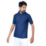 Blue Color Plain Collar T-Shirt