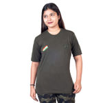 Commando Print Green T-Shirt For Girls