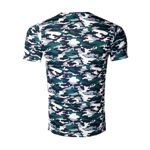 Camouflage Green And White Color Round T-shirt With Half Sleeve For Girl's