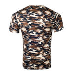 Brown Camouflage Round Neck Half Sleeve T-shirt