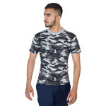 Camouflage Round Neck Half Sleeve T-shirt - front