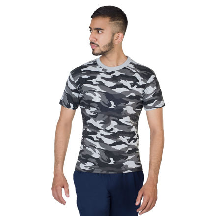 Camouflage Round Neck Half Sleeve T-shirt - front