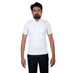 White Color Plain Collar T-Shirt