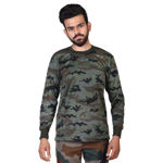 Full Sleeve Camo Print T-shirt - front