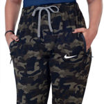 Dark Green And Black Color Camouflage Jogger For Girl's