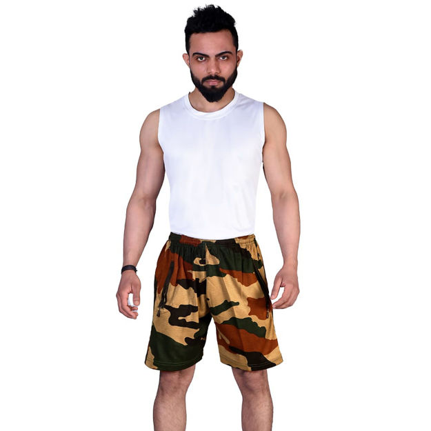 Military Nahar Print Shorts - front