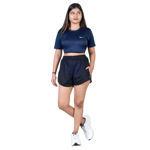 Black Shorts And Blue T-shirt Set For Women's