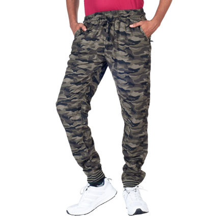 Camouflage Print With Grip Lower Brown and Green Jogger - front