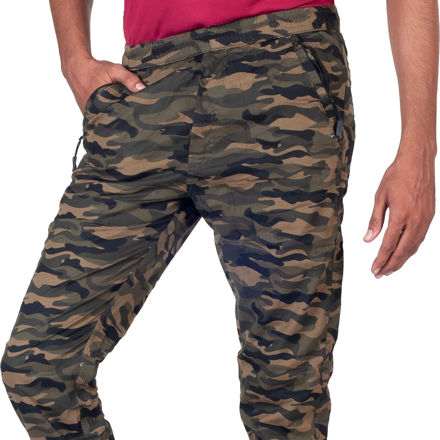 Camouflage Print With Grip Lower Khaki And Black Jogger