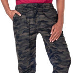 Camouflage Print With Grip Lower Dark Black And Brown Jogger