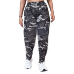 Black And White Color Camouflage Print Lower Jogger For Girl's