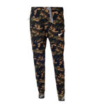 Girl's Jogger Dark Yellow And Green Camouflage Print Lower