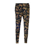 Girl's Jogger Dark Yellow And Green Camouflage Print Lower