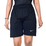 Black Plain Shorts For Girl's